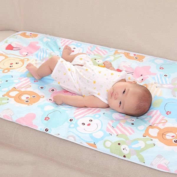 

3 layers baby changing pads waterproof changing mat cover cartoon newborn baby diaper pad for infant child bed crib sleeping