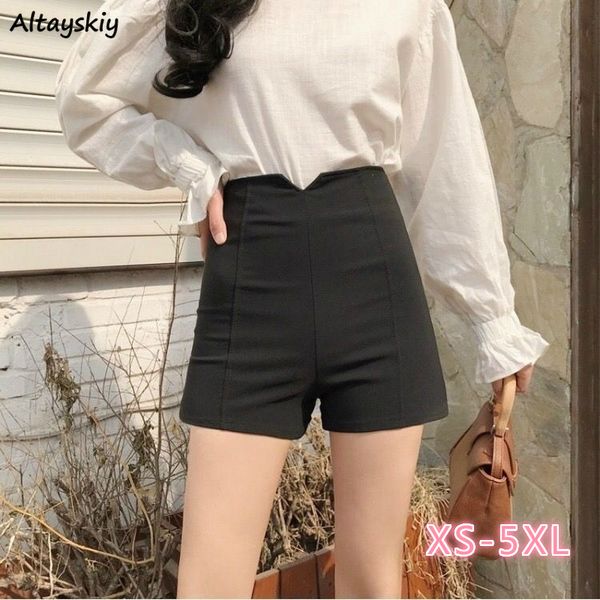 

shorts womens spring summer plus size 5xl high waist skinny slim chic 2020 leisure lady feminine korean style outwear new, White;black