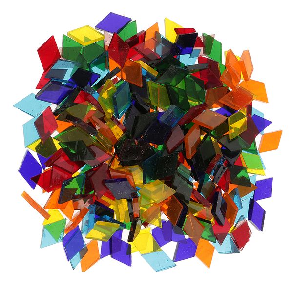 

160g assorted color clear glass mosaic tiles for diy crafts