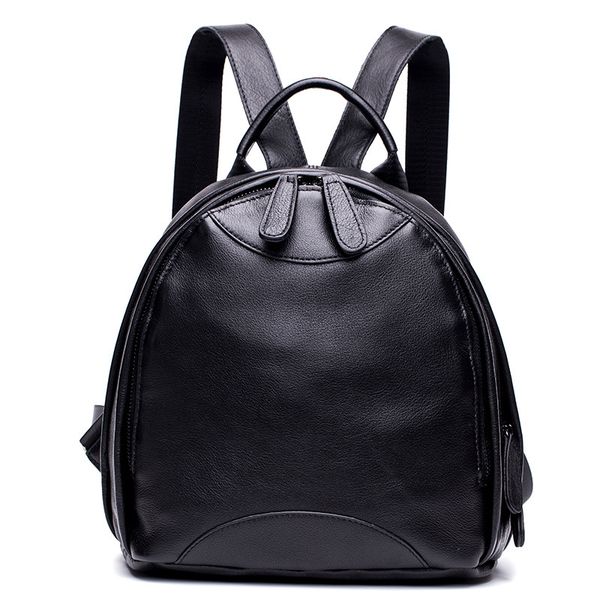 

full-grain leather travel backpack women's european and american minimalist style genuine leather multilayer new style lady's ba