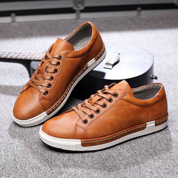 

mens thick soled men leather shoes classic running men breathable flat shoes young mens sneakers mc-149