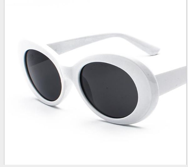 

эллиптические солнцезащитные очки в корейском стиле ретро, White;black