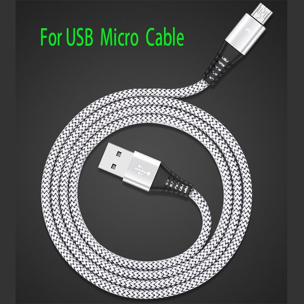 

micro usb type c cable 1.2m 1.8m nylon fast charging data sync cable for samsung s8 s9 s20 xiaomi huawei p30
