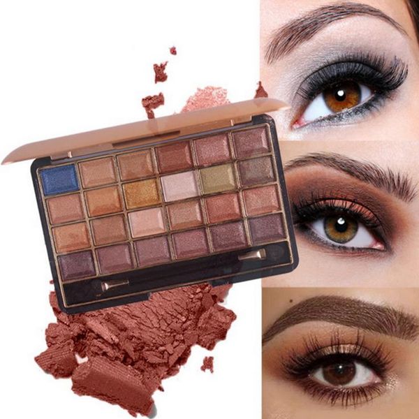 

miss rose shimmer matte eyeshadow palette maquiagem with brush long-lasting waterproof smoky night club eye shadow
