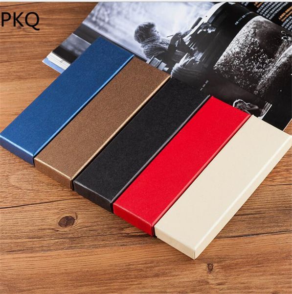 

10pcs color kraft paper gift box cardboard pen case thicken pen storage box birthday party pencil boxes 17.7*4.8*2.4cm
