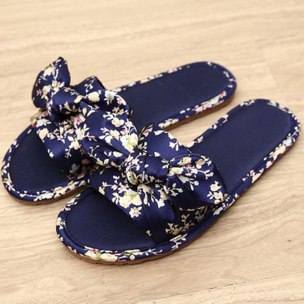 

women slippers bowknot flat sandals summer shoes soft sole home bathroom slippers women non-slip slides outdoor beach shoes, Black