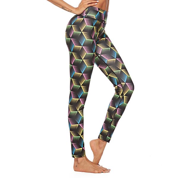 

3d digital printing stitching yoga pants hips high waist sports leggings women comfortable breathable quick-drying sweat, White;red