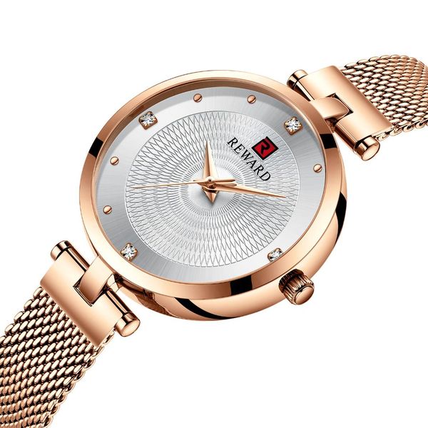 

stainless mesh band ladies rhinestone fashion watches women luxury diamond quartz watch simple female dress clock, Slivery;brown