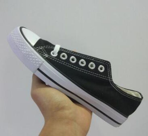 

new size35-46 new low-women's men's canvas shoes 15 colors sports stars chuck laced up casual sneaker shoes, Black