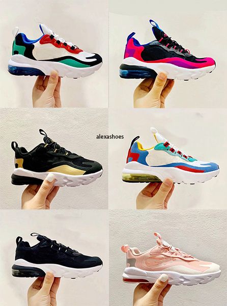 

kids react running shoes girls boys bauhaus rt athletic childrens shoes hyper pink bright violet toddler shoes size 24-35, Black