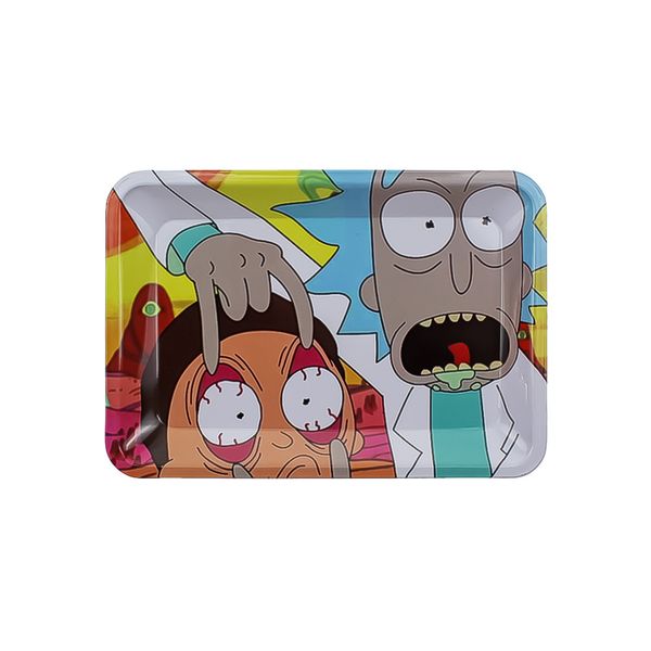 

selling cigarette plate iron plate tinplate small rick morti plate rolling tray