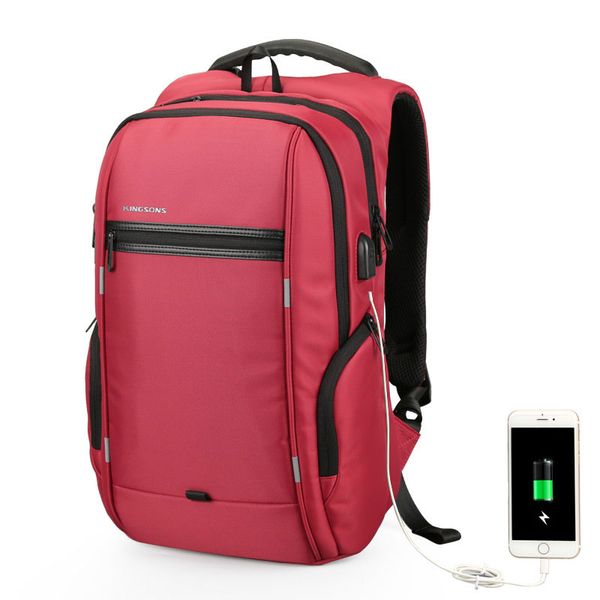 

15 inch men nylon backpacks usb charging college students school bags anti-theft 13" notebook bags office work daily backpacks