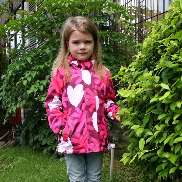 

warm child coat floral print baby girls jackets waterproof children outerwear thicken polar fleece autumn winter 3-12 years old, Blue;gray
