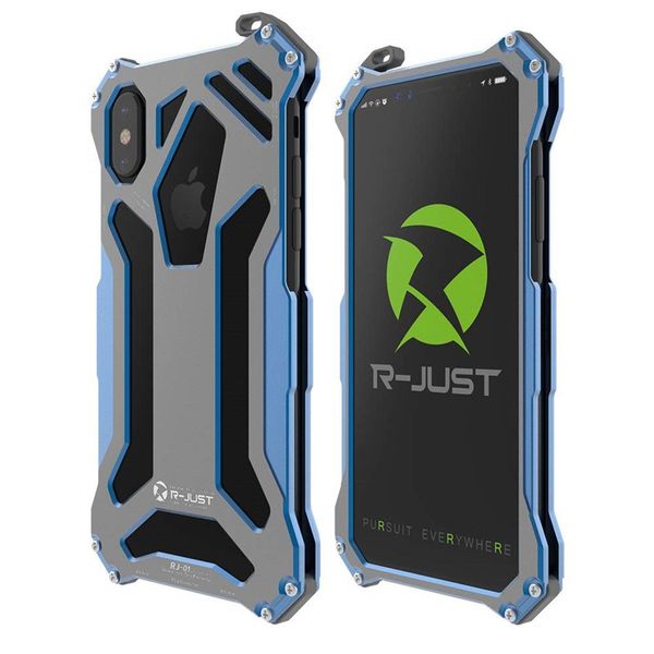 

luxury metal armor case for iphone xs 6 7 8 plus xr 360 degree full protect phone cover for iphone xs max shockproof hard coque