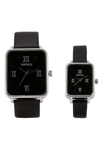 

navigli dual clock 0 set 743307, Slivery;brown