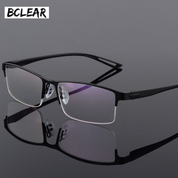 

tr90 titanium alloy glasses frame men semi rimless square eye glass prescription eyeglasses myopia optical frames korean eyewear, Silver