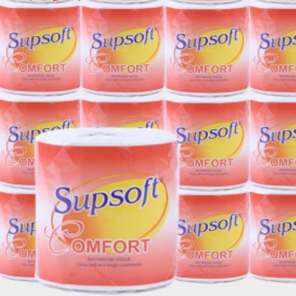

10 rolls supsoft 3-layer paper towel classic household toilet paper toilet roll native wood soft strong water absorption