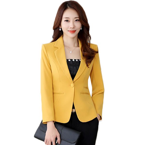 

female blazer korean slim women clothing long sleeve office suit plus size 4xl 5xl casual black blazers jackets 868, White;black