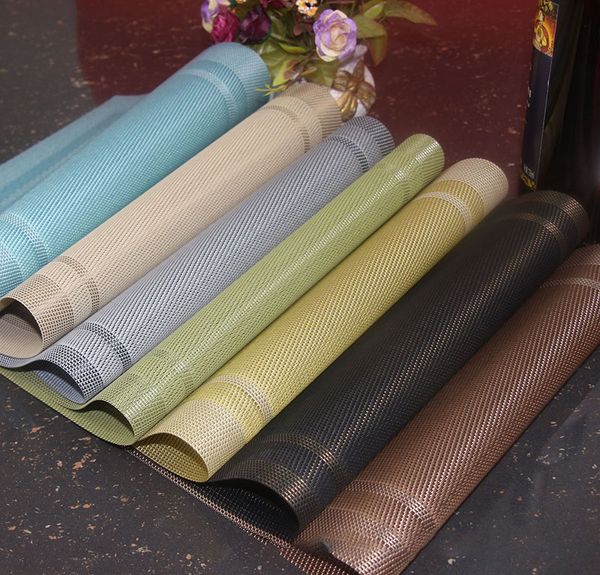 

table placemat kitchen bar mat pvc placemat square kitchen tool dining table mats bowl pad table decor home pads 9 color xd22009