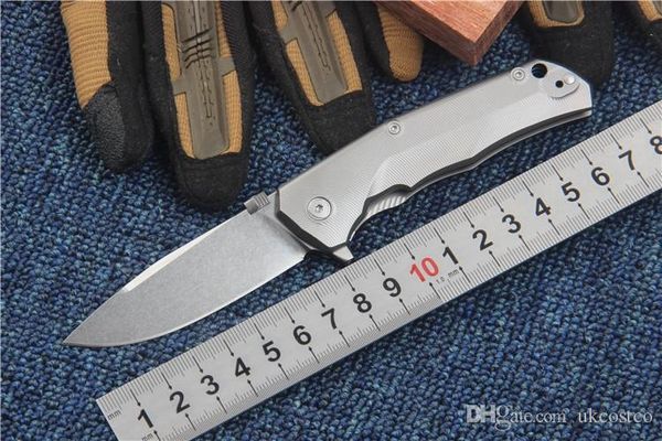 

High End M390 61HRC Blade Folding Knife Titanium Alloy Handle Collection EDC Pocket Survival Knives Outdoor Camping gear P815R Q