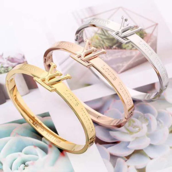 

ddesigner последней моды марки чистого титана стали золота выросли высокого качества браслет подходит для всех видов мест, Golden;silver