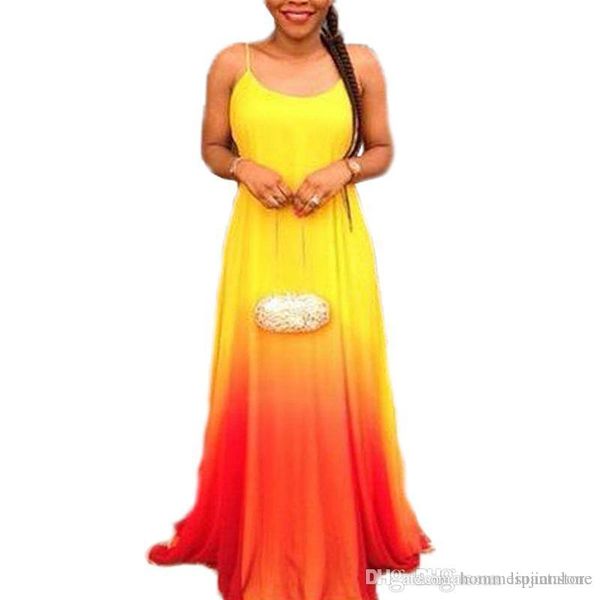 

fashion women contrast color dress summer designer spaghetti strap dresses casual holiday floor length clothing, Black;gray