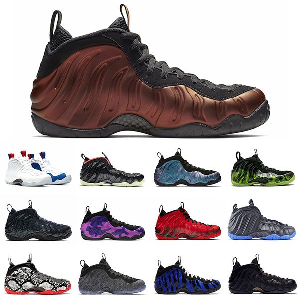 

2019 men basketball shoes foam one penny hardaway usa hyper cobalt obsidian glitter olympic cny mens athletic trainers sports sneakers, White;red