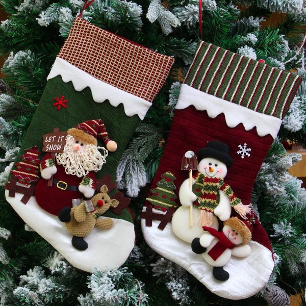 

creative christmas gifts of high - grade cloth art the old hang christmas gift decoration stockings