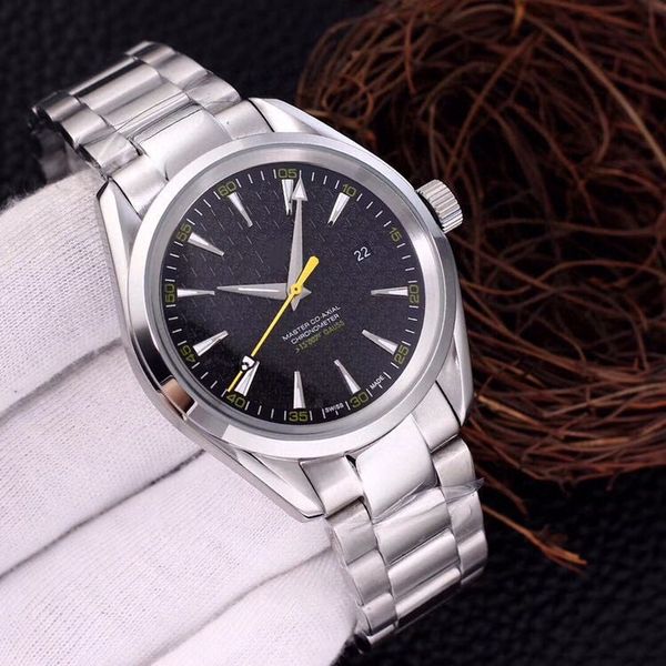 

супер 70 montre de luxe 3-контактный мужской тонкой стали часы 316 вахты диапазона автоматические механические часы движение тонкой стальной, Slivery;brown