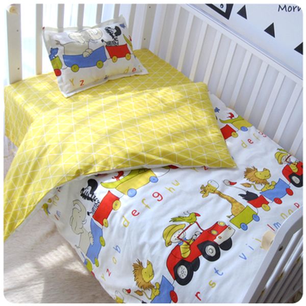 

black white star stripe crib bed 100% cottotton 3pcs baby bedding set include pillow case+bed sheet+duvet cover without filling