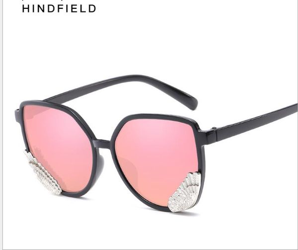 

metal wing sunglasses ocean lens sunglasses, White;black