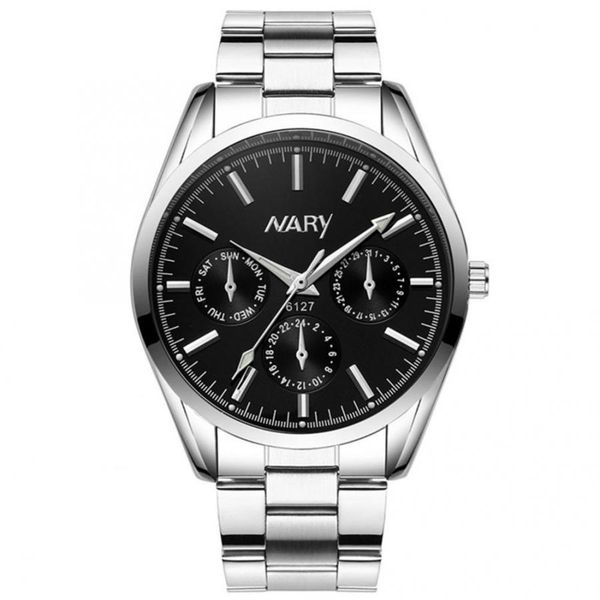 

clearance watch men nary classic casual round dial stainless steel strap quartz analog watch wristwatch watches, Slivery;brown