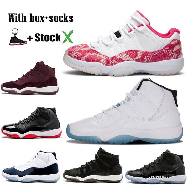 

jumpman snake skin bred 2020 11 11s basketball shoes cap and gown space jam heiress black platinum tint men women designer sneakers us5.5-13