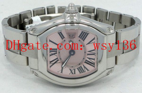 Fabrik liefert Luxus-Armbanduhr aus hochwertigem Edelstahl mit Quarzwerk für Damen W62017V3, Damen-Armbanduhr mit rosa Zifferblatt