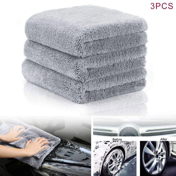 

3 pcs/set microfibre cloths scratch-gentle clean towels for car care cleaning xr657