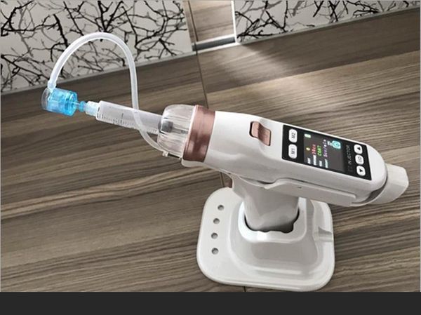 

new korea ez mesotherapy gun high pressure injection ez needle vacuum meso gun therapy skin rejuvenation wrinkle remove, Black;white