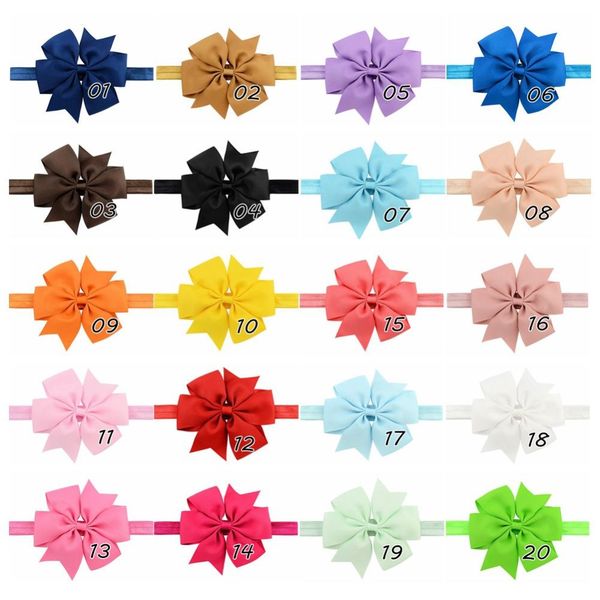 

1piece diy big grosgrain ribbon bow headband bowknot headbands hair bands hair ties hair accessories 654, Slivery;white