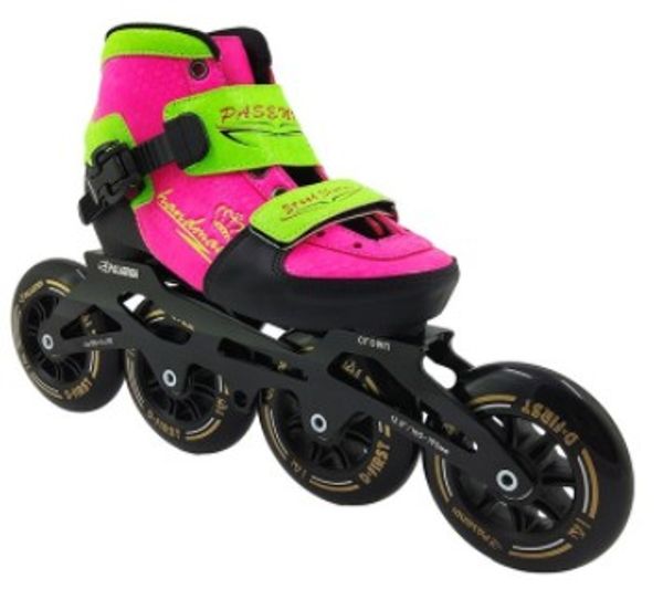 

speed skating boots child 3x110 or 4x100 frame kids adjustable roller skates women men inline skate professional patine
