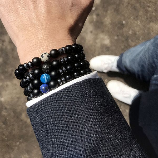 

Mcllroy bracelet men beads charm natural tiger eye stone bracelets bangles handmade custom bracelet homme jewelry pulsera hombre