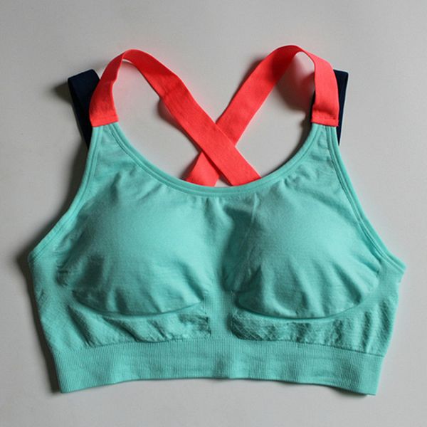 

women yoga sport bra women back push up padded sports bras breathable athletic fitness running gym vest sportswear bra, White;black