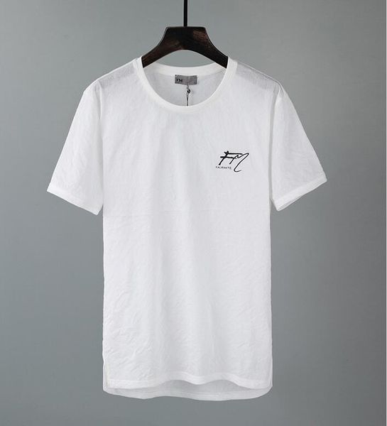 

новая летняя мода мужская хип-хоп печать дизайнер рубашки с круглым вырезом печать уличный стиль мода с коротким рукавом, White;black