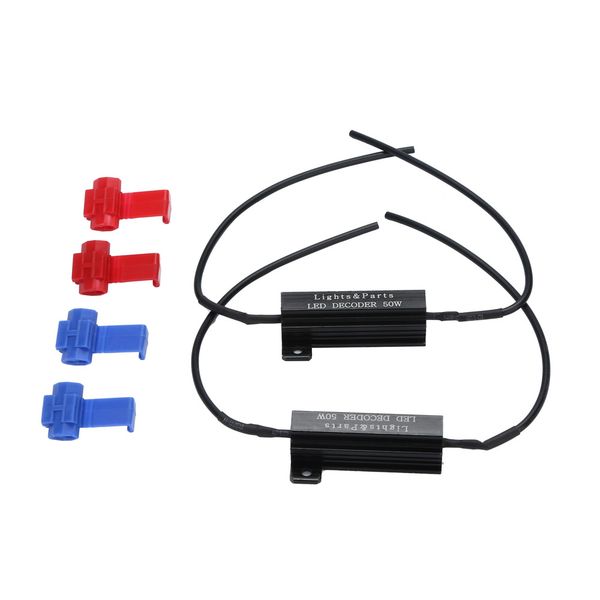 

2 x 50w 6ohm load resistors fix dashboard error flicking led xenon hid smd car-styling accessories