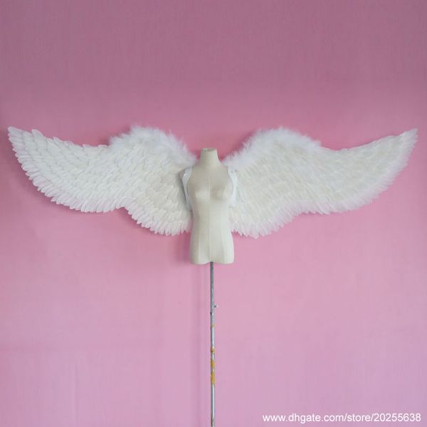 Grande tamanho sala de estar estudo decoração branco anjo asas largura 250cm revista tiro adereços