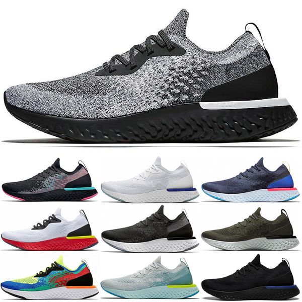 

2019 new arrival react in tant go fly lightweight men women running hoe cau al me h breathable port athletic de igner neaker, Black;green