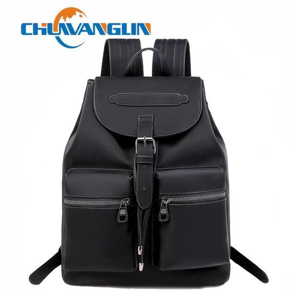 

chuwanglin women drawstring leather backpack female solid school bag brown backpacks shoulder bags girls rucksack f50409