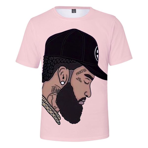 

nipsey hussle mens конструктора tshirts с коротким рукавом экипаж шеи мужская мода printed тройники твердые мужчины повседневная tshirts, White;black