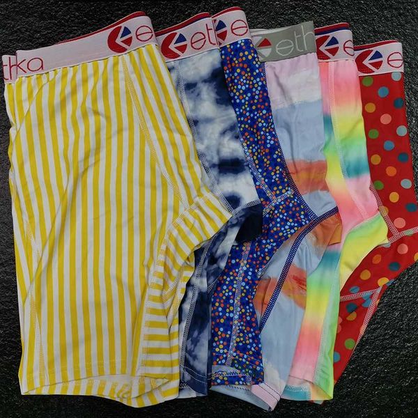 

color random men's staple underwea printed series sports hip hop rock excise underwear skateboard street fashion streched legging quick, Black;white