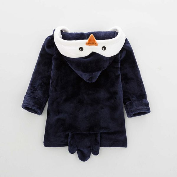 

2019 oddler baby cartoon animal hoodie bath towel infant flannel bathing bathrobe baby clothes 1225, Blue;red