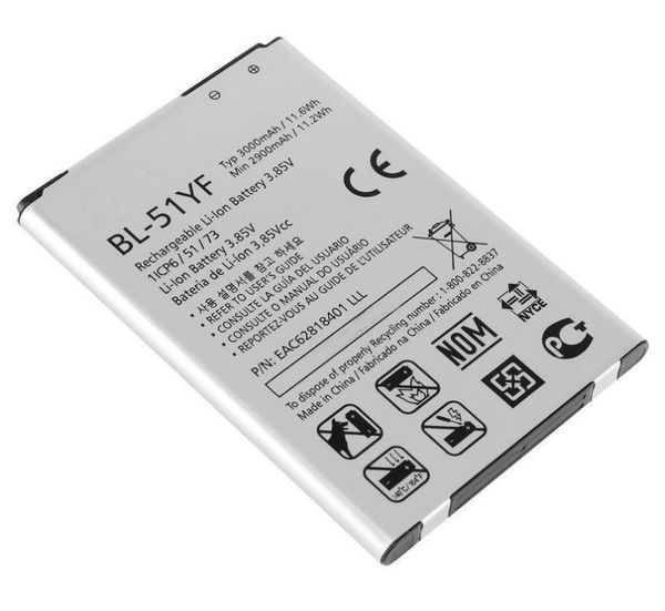 

10pc lot 3000mah bl 51yf replacement battery for lg g4 h810 h815t h818 h818n h819 f500 f500 f500k f500l v 999