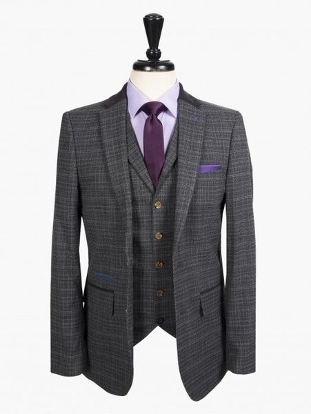 

grey check three piece slim fit suit wedding suits for mens suits 2020 groom tuxedos for man, Black;gray